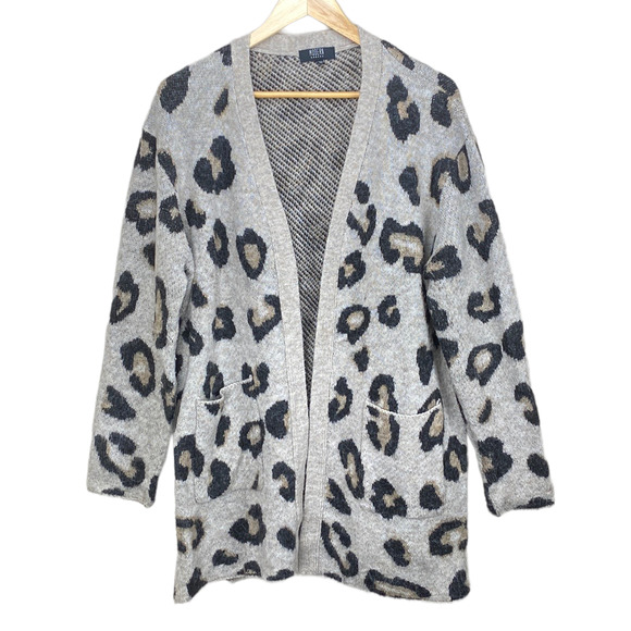 Modern Canvas Sweaters - Modern Canvas Women's Knitted Leopard Open Front Long Sleeves Cardigan Size XL